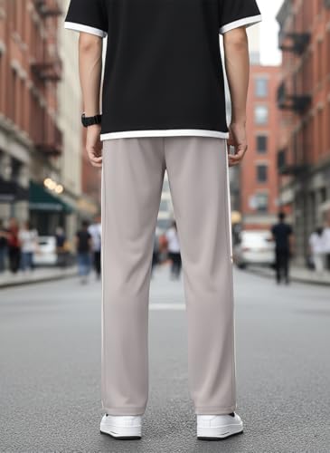 Image of Mack Jonney Men's Striped Track Pants | Side Stripe Design | Regular Fit | Casual & Athleisure Wear |Pack of 1-MMJ-110