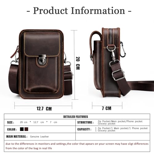 Professional Messenger Bag for Men Work Briefcase Leather Crossbody Bag with Anti Theft Pockets Large Capacity Waterproof Laptop Bag for Commuting Travel Business Essentials Organization2