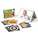WOODEN TEETHER Baby Spiegel Spielzeug，Montessori Faltbarer Babybuch Spiegel Spielzeug für Neugeborene 0 3 6 12 Monate mit visuell anregender Karten，Neugeborenen Geschenk