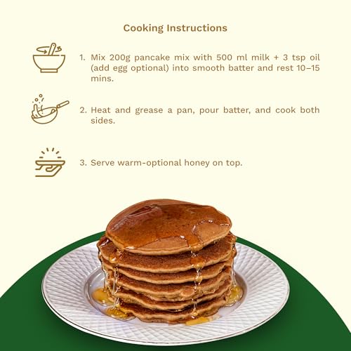 Image of Revival Nutty Nib Millet Pancake Mix - Pack of 2 (200g Each) | Instant Healthy Pancake Mix with Crunchy Nuts | High in Protein & Fiber | No Preservatives | Quick & Easy Breakfast Option