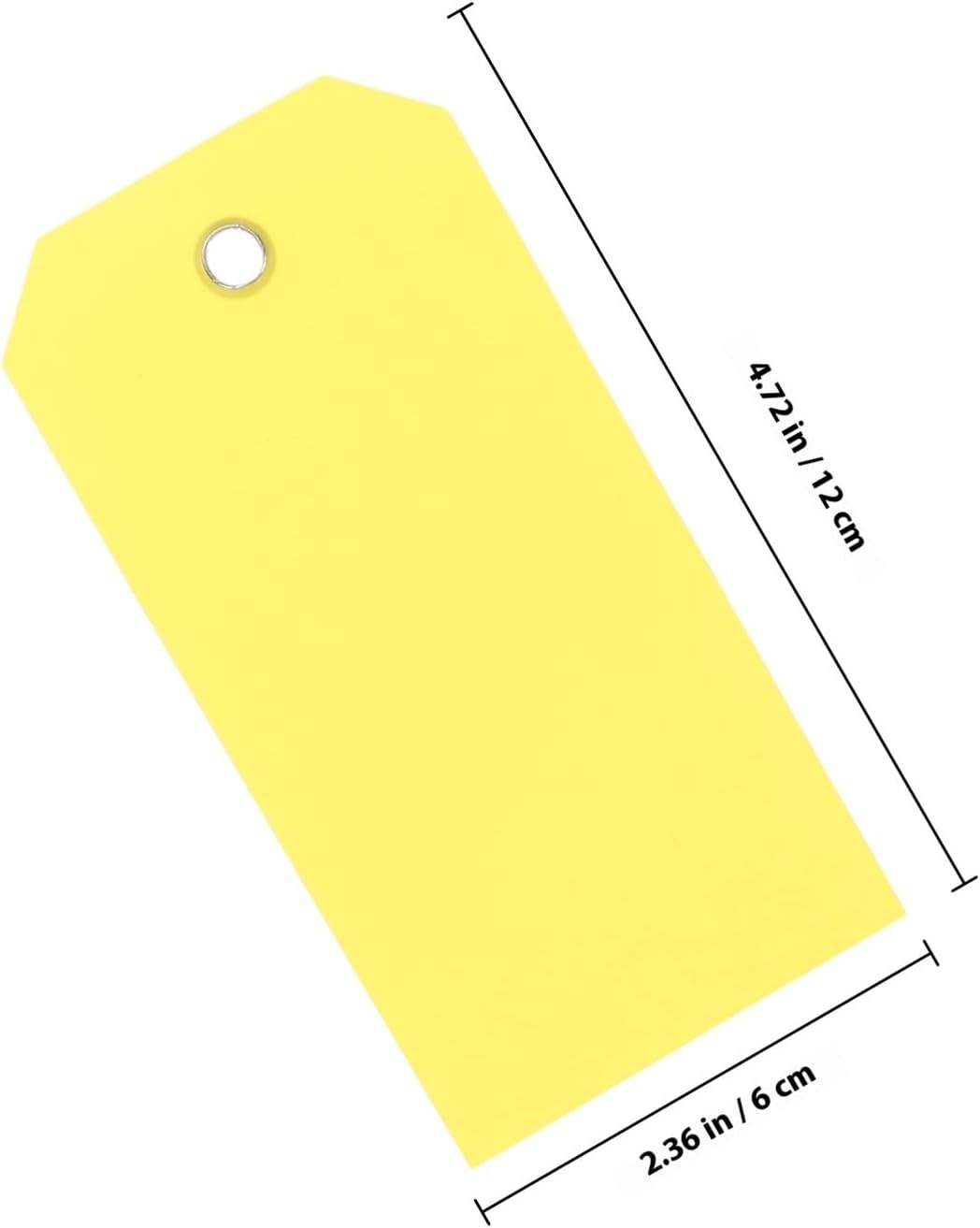100pcs Yellow PVC Shipping Tags with Wire 6x12cm Hanging Label Tags for Luggage Suitcases Backpacks for Travel and Inventory