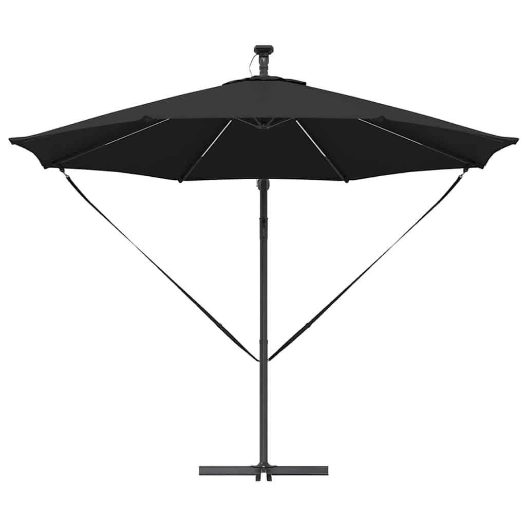 Genérico Sombrilla Negro 294 x 294 x 248 cm Poliéster y Aluminio,Casa y jardín,Jardín,Artículos de Exterior,Sombrillas-42003387