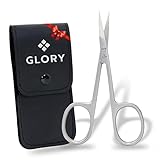 Glory Professional Small Precision Scissors Series, Premium Stainless Steel Beauty & Craft Shears for Cuticles, GroomingNails (3.75" Curved Cuticle)