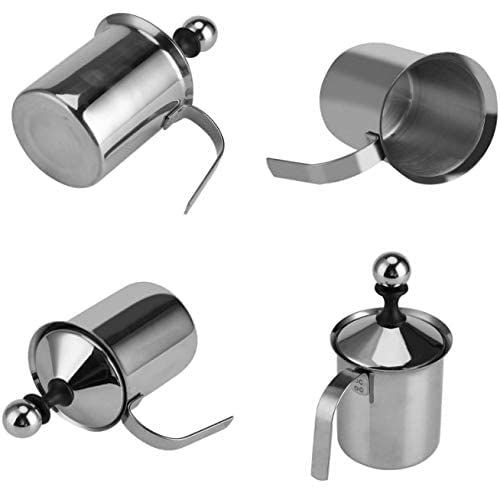 Espumador de Leche Manual, jarras de Espuma de Leche de Mano de Acero Inoxidable, espumador de Capuchino de café de… - Imagen 5