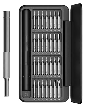 HOTO 28 in 1 Manual Precision Screwdriver Set, Eyeglass Repair Kit | Magnetic Bits for Easy Pickup, Compact Storage Box, Ideal for Eyeglasses, Electronics, Watches, Phones and Laptop Repair