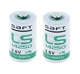 SAFT LS 14250 LS14250 1/2 AA 3.6v Lithium Battery (2 Pack)