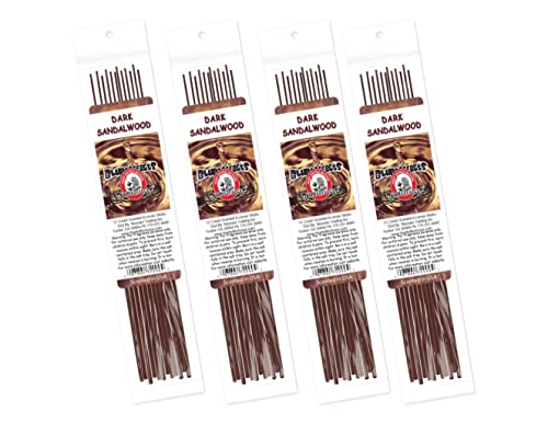 Blunteffects Premium Hand Dipped Incense - 4 Pack (12 Sticks Each) - 48 11" Sticks - 100G [Choose The Scent] (Dark Sandalwood) #TOP22