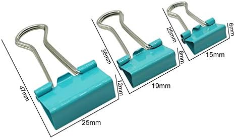 FZGUSYAF 84PCS Foldback Clips 15MM 19MM 25MM Assorted Colours Paper Clamps Binder