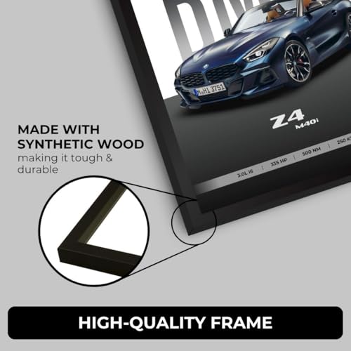 Image of Funk You Store BMV Z4 Poster | Framed BMV A4 Sized (31 x 23 cm) | Car Poster for Wall, Gift for Boys, Sportcar Frames | Z4 Car Posters for Wall, Bedroom, Hostel, Study Area, Hostel (F 078)
