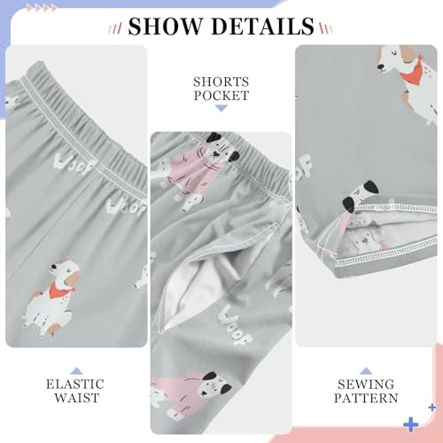 CaTaKu Boys Funny Dogs Husky Pants for Boys Girls Wide Leg Sweatpants Kids Long Bottoms with Pockets Size 6-14Y4