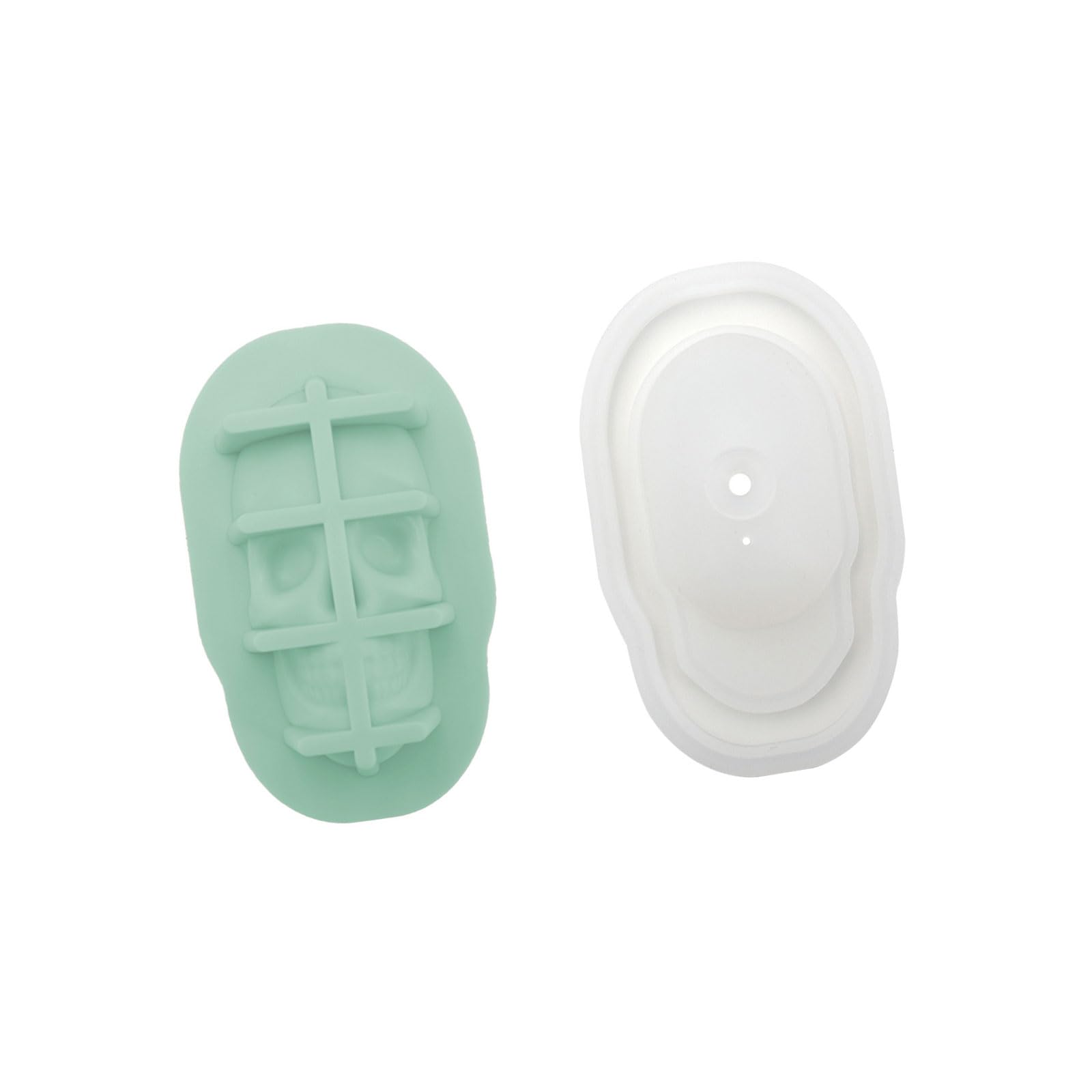 Uqezagpa 3D Skull Head Shape Ice Cubes Mold Food Grade Silicone Round Ice Ball Maker Drink Accessories Practical Kitchen Gadget Food Grade Silicone Mold