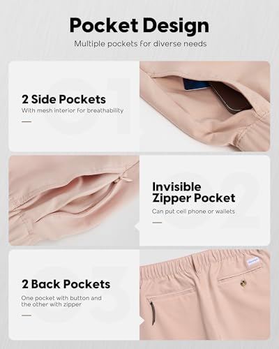 Image of maamgic Men's 5 /7 Inch Casual Classic Fit Shorts with Multi-Pocket Quick Dry Sports Shorts