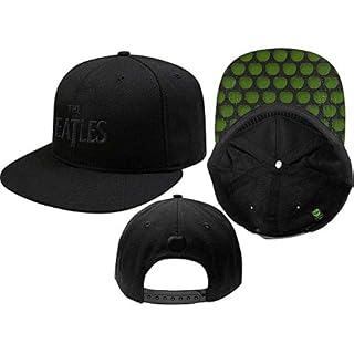 Générique The Beatles Black Drop T Logo – Snapback Cap Casquette Noir - Les Beatles, Paul McCartney, John Lennon, RIngo Starr, George Harrison