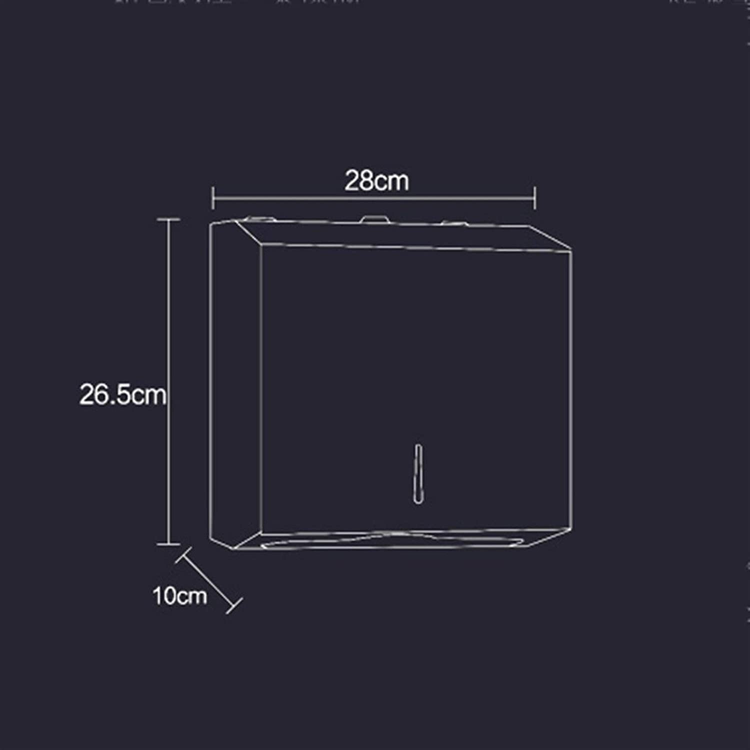 BKEKM Dispenser Salviette Dispenser di Asciugamani di Carta a Parete in Acciaio Inossidabile 304 con Dispenser di Asciugamani per Bagno Cucina Ufficio Commerciale Moda