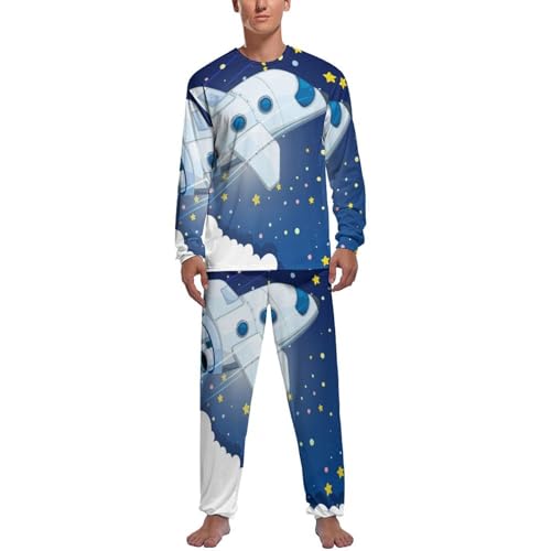Pyjama homme fusée lune pour des nuits confortables en hiver