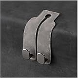 2 Stück Auto Kopfstützen Haken für Isuzu D-Max 2012-2026, Aufbewahrungshaken für Autositz Leder Rückenlehnenhaken Auto Zubehör Innenraum,B/Grey