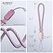 SURPHY 3 Pack Phone Wrist Strap with CellPhone Tether Tab, Cellphone Lanyard, Anti Theft Phone Strap with 2-Color Braided, Wrist Lanyard for Women and Men, Pink & Lilac & Lilac Purple
