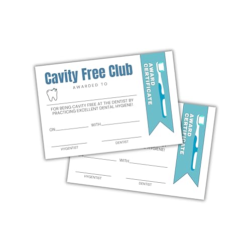 Certificats de reussite dentaire sans cavite - Lot de 30 pour premier voyage pediatrique