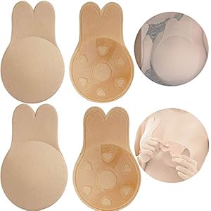 MeiGuiSha Klebe BH für große Brüste, Frauen Lift Nipplecovers Rabbit Strapless