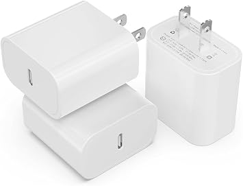 3 Pack USB C Charger Block, iGENJUN Phone 17 16 Chargers Block 20W PD Power Adapter, USB C Wall Charger Compatible with Phone 17/17Pro/17Pro Max/17Air/16/15/14/13,Xs/X, Pad, Galaxy and More, White