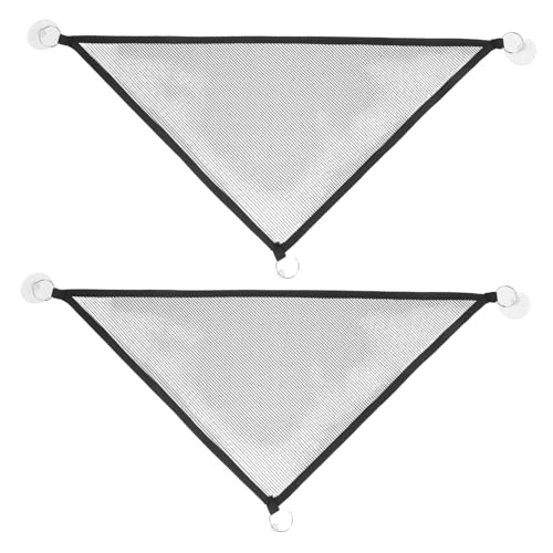LIOOBO 2個入り 爬虫類用三角形メッシュハンモック トカゲ カメレオン ヘビ ヤモリ対応 吸盤付き 吊り下げ式 ペットケージ 水槽用 通気性 頑丈設計