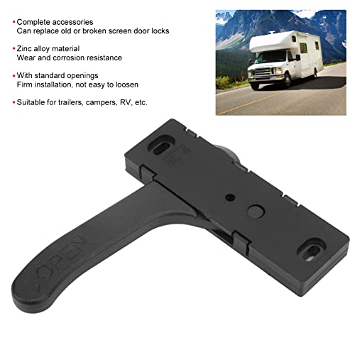 Bloqueio de tela, trava de porta de telas de forte praticidade durável para trailer de motorhome de