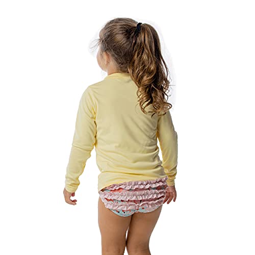 Vapor Apparel Toddler Upf 50+ Sun Long Sleeve T-Shirt, 4T, Pale Yellow #TOP1