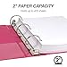 Samsill Fashion Color 3 Ring Storage Binders, 2 Inch Round Ring, Assorted Colors, Bulk Binder 12 Pack