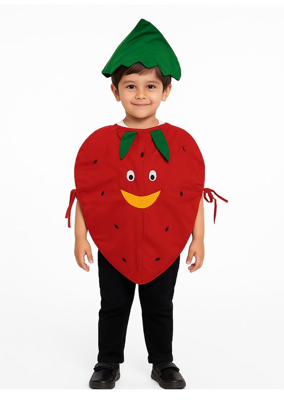 Image of FancyDressWale Fruit & Vegetable Fancy Dress Costume for Kids | Free Size 2-10 Years | School Fancy Dress, Stage Shows, Theme Parties