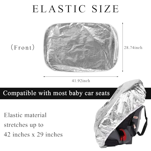 Image of Ohleats Baby Car Seat Sunshade Cover, Reflective Heat Protector for Keeping Infant Cool, Sun Seat Reflector to Maintain Cool Temperature