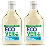 Ecover Concentrated Non-Bio, Laundry Detergent, Laundry Washing Liquid, Lavender and Sandalwood, 2x Pack of 40 Washes, 2x 1.43L