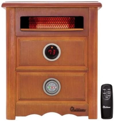 DR. INFRARED HEATERDr DR999, 1500W, Advanced Dual Heating System with Nightstand Design, Furniture-Grade Cabinet, Remote Control, Cherry