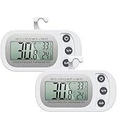 Trifecta Digital Frigerator Thermometer 2 Pack, Waterproof Fridge and Freezer Thermometer, Thermo...
