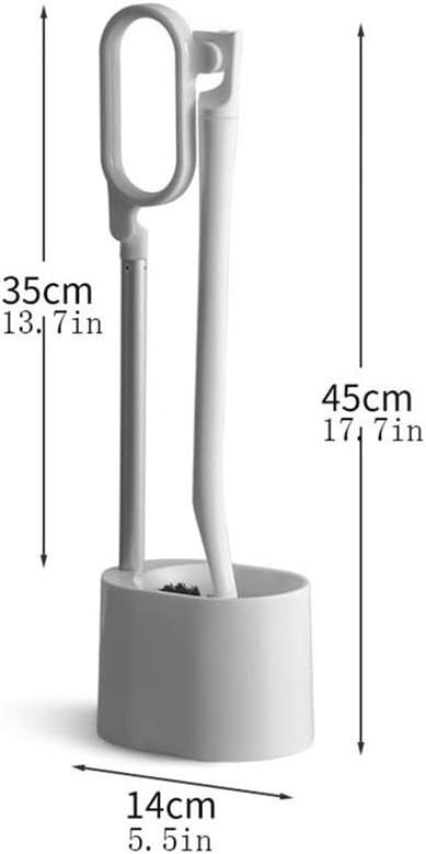 Toilet Brush White Portable Toilet Brush Holder Set Hemispherical Brush Head Toilet Brush Breathable Base Floor Standing Toilet Brush Toilet Brush and Holder Set