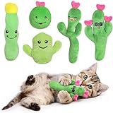Picture of Otunrues Catnip Cat Toys Cactus Crinkly Sound 5 Pack Interactive Chew Kitten Cat Toys for Indoor Cats Exercise Cat nip Toy to Stimulate Play & Reduce Boredom