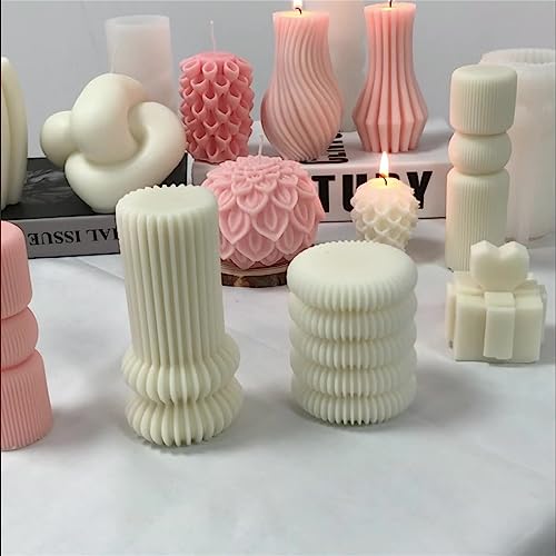 Moule géométrique en silicone cylindre pour pendentif 3D - 4