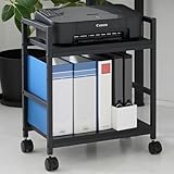 山善(YAMAZEN) ワゴン キャスター付き A4ファイル対応 天板高さ調節可能 サイドテーブル デスク下 収納 幅50×奥行29.5×高さ60.5cm 組立品 ブラック/ブラック MUD-50(BK/SBK)