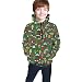 Ragazzi E Ragazze Felpe Folk Art Capra Moda Felpe Con Cappuccio Casual Manica Lunga Per Gli Adolescenti Anni Forest Friends - Sgabello a forma di fungo, colore: Verde scuro 7-8 Anni