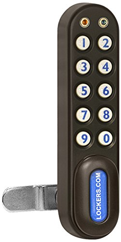 Cerradura electrónica para armario Salsbury, cierre digital integrado de madera negro