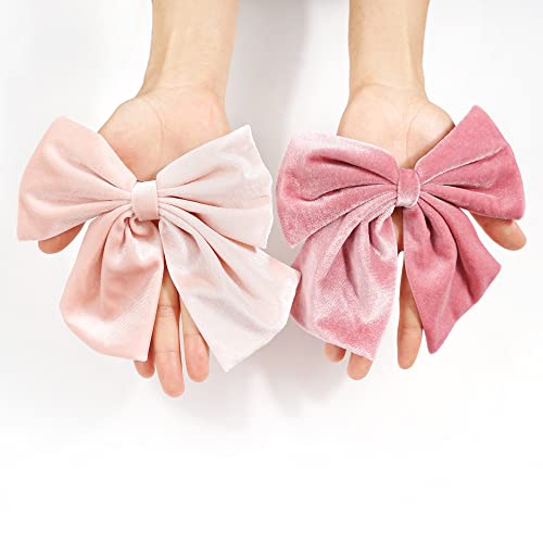 12 Pack Velvet Hair Bows Clips Girls 8Inch Big Large Velvet Bows French Hair Barrettes Vintage Accessories For Teens Girls Women #TOP4