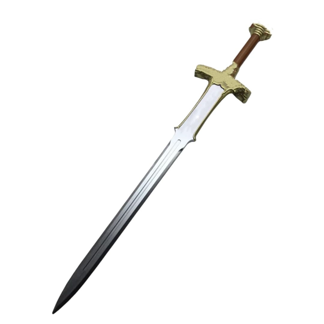 damdos Halloween Prop Cosplay Sword,42" Golden Sword Cosplay Prop Costume Cool Lapp Xmas Birthdays Gifts