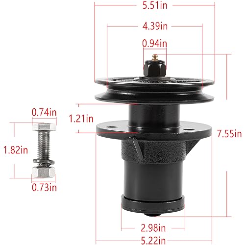 Complete Spindle Assembly 50051388 Assemble Replacement Parts Kit & Pull Sheave 50074053 With All Hardware Fit For Bush Hog RDTH, FTH, ATH, EFM, TD-1500, TD-1700 Models Finish Mowers & Rotary Cutters by Hihitomorrow - Image 7