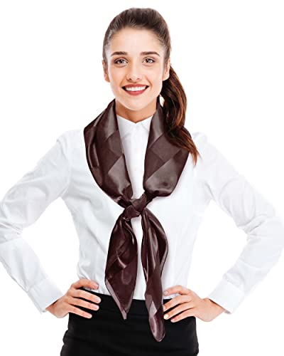 CBC Crown Women's Silk Feeling Solid Color Satin Striped 42" Square Fashion Shawl Scarf4