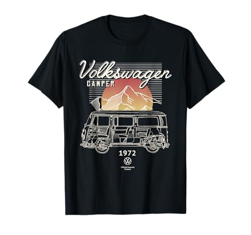 Prodotto con licenza ufficiale Volkswagen con il design di tipo 2 T2 Campervan Retro Mountain.
