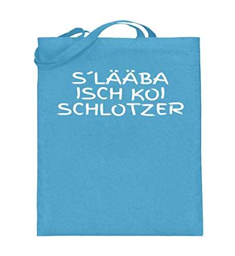 Sac en toile de jute bleu de 38cm idéal pour faire le marché ou aller à la plage en été