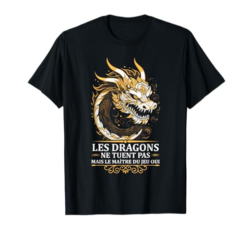 Vetement Jeu De Role Fantasy RPG by SteMi T-Shirt Noir Dragon Fantasy RPG T-Shirt Unisex-Adultes Petit S