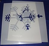 Snowflake Stencils (Extra Large) - 2 Piece Set - 14 x 17.5 Inches