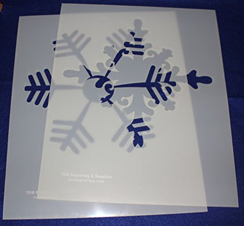 Snowflake Stencils (Extra Large) - 2 Piece Set - 14 X 17.5 Inches #TOP7