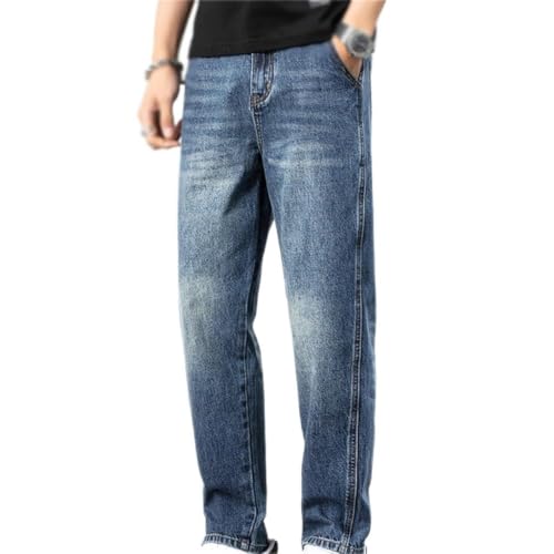 Jean cheville bleu coton ample vintage résout le manque de confort