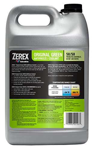 Zerex Original Green Low Silicate 50/50 Prediluted Ready-To-Use Antifreeze/Coolant 1 Ga, Case Of 6 #TOP2